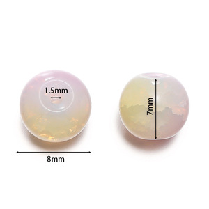 8Mm Crackled Glass <b>Beads</b> Round Loose <b>Beads</b> For Bracelet Making <b>Crystal</b> Lampwork Glass DIY Jewelry Making Material - Product Image 3