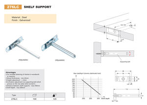 276LD armoire supports d'étagère invisibles <span class=keywords><strong>support</strong></span> d'étagère réglable - Product Image 4