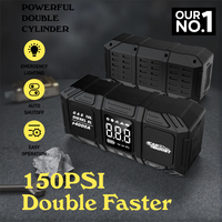 Compresseur d'air pour pneus de voiture avec démarreur de batterie 4000A, démarreur portable pour camion, batterie externe, pompe à air, cric 16000mAh