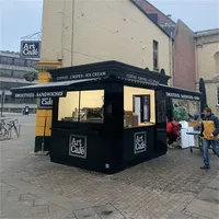 10ft Conteneur Café Bar Restauration Rapide Mini Pop-up Shop Café Boutiques Conteneur Mobile Café Bar Maisons