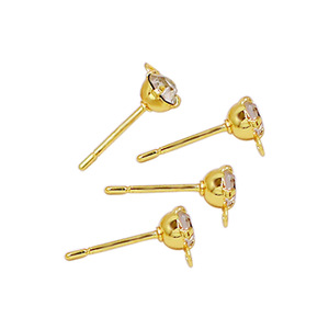 <b>Stud</b> <b>Earrings</b> 18K Gold Plated Zinc Alloy Claw Setting S925 Silver Needle Fashion Jewelry Accessories - Product Image 4