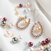 Ensemble d'accessoires en perles de verre imitation couleur libre bricolage perles bandeau Bracelet 8mm 10mm perles perforées