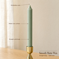 Bougies de table colorées sans fumée, longue durée de combustion, bougies en cire de paraffine pour la décoration de la maison