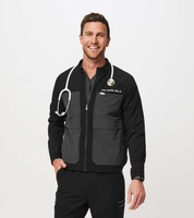 Vêtements de travail personnalisables en polyester-coton à manches longues uniformes tissés à séchage rapide pour le lavage des mains pour les hôpitaux
