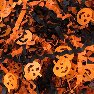 Black & Orange shredded giấy Raffia Filler ma Confetti Trick điều trị kẹo Quà Tặng Giỏ hộp-cho lễ hội & kỳ nghỉ Quà Tặng đóng gói - Product Image 2