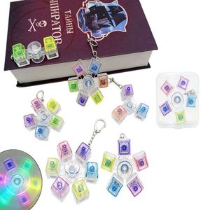 Porte-clés mécanique en forme de capuchon de clavier, jouet de décompression, fidget clicker, avec LED rotative à 4 trous et éclairage de capuchon de clavier - Product Image 5