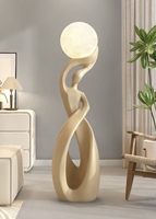 Lampe sur Pied Design Moderne Minimaliste, Sculpture en Résine d'Angle, Lumière au Sol, Art Décoratif pour Salon Nordique d'Hôtel, Lampadaire LED