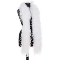 En vrac 2ply teint pas cher blanc avec écharpe moelleux plume d'autruche Boa pour la maison fête mariage décor vêtements Costume robe accessoire