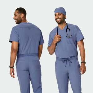 Ensembles de gommages médicaux masculins respirants en polyester spandex les plus vendus fabrication en gros d'uniformes pour hommes gommage d'infirmière en tissu doux - Product Image 6