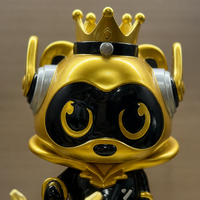 Figura de Oso de Metal Chapado en Oro, Trofeo 3D Fundido, Adorno de Escritorio para Regalos Empresariales y Eventos de Gala