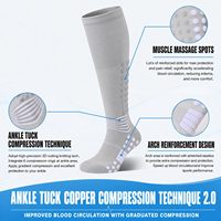 Chaussettes de compression respirantes personnalisées, hauteur genou, en maille, avec soutien sportif et maintien de la voûte plantaire pour la course et le fitness, hommes et femmes