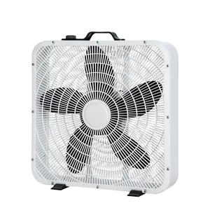 20" 3-speed box fan chill max go plastic electric retro national box fan air cooling with handle and feet