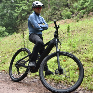 Bici Elettrica <span class=keywords><strong>E</strong></span>-Bike OEM di Fabbrica in Fibra di Carbonio con Motore Centrale da 500W a Lunga Autonomia, MTB Ibrida Full Suspension per Adulti - Product Image 3