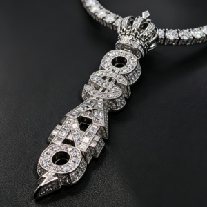 Pendentif moissanite personnalisé, styles variés, plaqué or, argent sterling 925, passe le testeur de diamants, moissanite VVS, cadeau. - Product Image 3