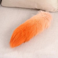 Vente en gros de porte-clés en queue de renard véritable de qualité du fabricant, accessoire coloré en peau de teint par cravate pour les vêtements de voitures nolisées personnalisées