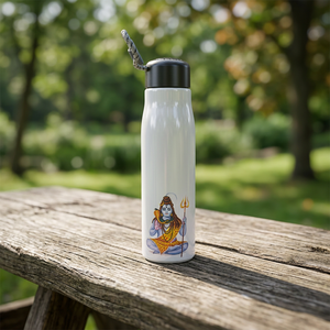 Bouteille d'eau en acier inoxydable personnalisée Shiv Ji, impression couleur personnalisée - Cadeau promotionnel pour la fête des pères, la fête des mères, cadeau de bureau - Product Image 1