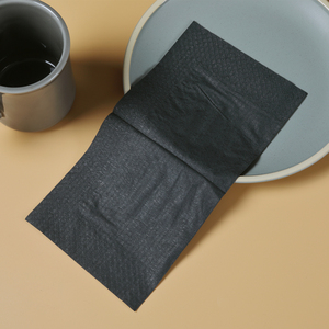Khăn giấy ăn giấy nguyên chất cao cấp 23*23cm 25*25cm màu đen dùng cho nhà hàng, quán bar - Product Image 4