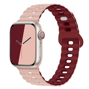 Stile caldo doppio colori cinturino in silicone per Iwatch serie cinturino in Silicone per Iwatch Silicone cinturino con fibbia lampo in silicone - Product Image 2