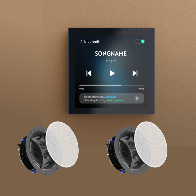 4 Inch Android for Bluetooth Wall-Mounted Smart Home Sound System Background Music Host Screen Touch Stereo Player IPS