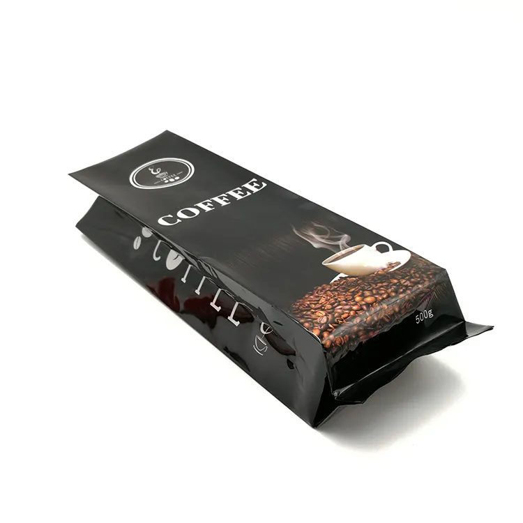 Custom recycled 1 pound 8oz 12oz 16oz 150g 250g 500g 1kg 2kg coffee bean packaging bags with one way valve and zipper