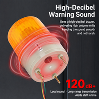 Lampu Strobo LED Magnetik Penarik Perhatian dengan Sirine Alarm 115dB Tahan Air dan Debu Bersertifikasi CE Koneksi Kabel untuk Rumah