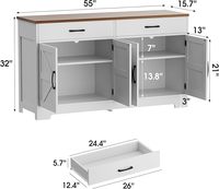 Buffet moderne buffet avec rangement, armoire de cuisine de ferme, table de buffet avec portes et tiroirs, pour salle à manger