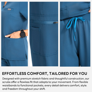 Wholesale 12 Pockets Medical <strong>Scrubs</strong> Sets <strong>Women</strong> Jogger Nursing Uniforms Ultra Soft Dental Hospital <strong>Scrubs</strong> <strong>for</strong> <strong>Women</strong> - Product Image 3