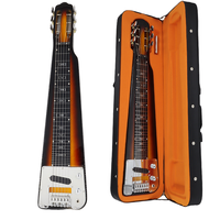 6-String Lap Steel Guitar, Sunburst Finish Poplar Electric Slide Guitar with Carrying Case & Tone Bar