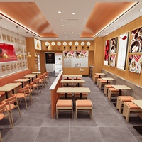 Canapés et tables avec chaises en PVC de style Hong Kong pour restaurants à thème, design moderne et minimaliste, pour locaux commerciaux