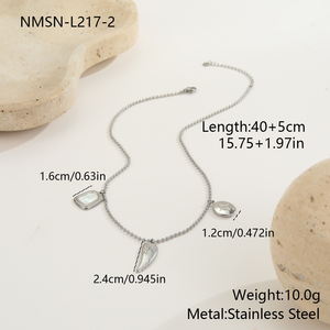 Stainless steel <b>necklace</b> - luxurious, niche, versatile pendant <b>cross</b>-shaped pendant heart-shaped pendant <b>necklace</b> for women - Product Image 5