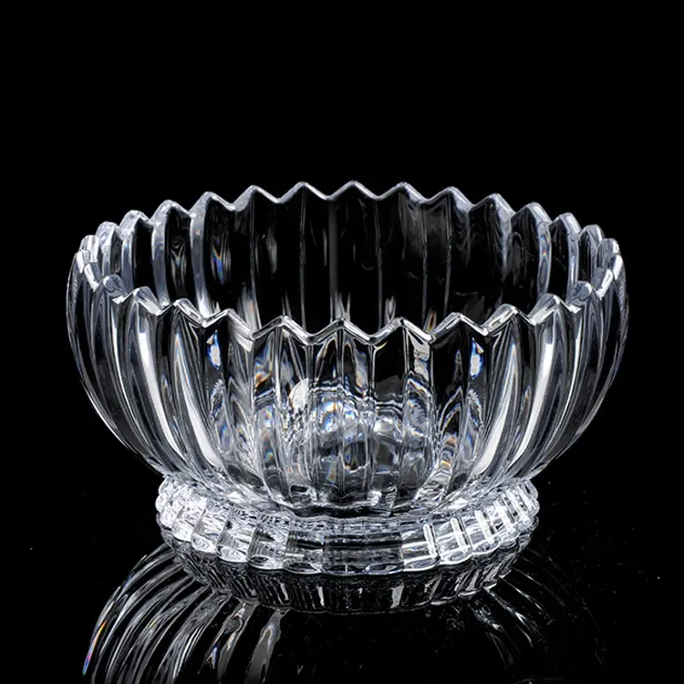 Hochwertiges Geschirr große kristall klare Glas Obstschale für Home Hotel Hochzeits dekor
