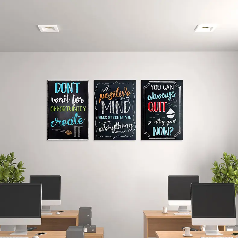 Tablón de anuncios Escuela Aula Decoración Arte de la pared Laminado Carteles motivacionales para salones de belleza