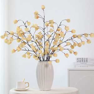 Fleur artificielle en soie rose Goldenrain, branche unique, décoration de salon - Product Image 3
