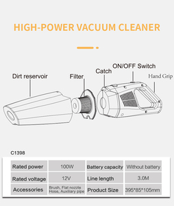 CARSUN-limpiador de coche con cable, aspiradora Potente portátil de <span class=keywords><strong>7000Pa</strong></span>, limpieza eléctrica - Product Image 6