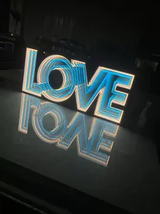 LED Acrylic <strong>Infinity</strong> <strong>Mirror</strong> Sign <strong>3D</strong> Light Effect Customizable Color Shape for Advertising <strong>Decoration</strong> Office Car Home Use - Product Image 6