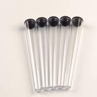 Tubes en plastique PP transparents 19*116 mm, tubes coniques à sécurité enfant avec bouchon