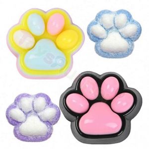 Premium Kawaii Cat Paw Silicone Rubber Plastic Squishy Toy Set Soft Slow Rising Mochi Texture Sensory Fidget Stress Relief <b>Ball</b> - Product Image 1