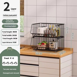 Portaoggetti multifunzione in acciaio a <span class=keywords><strong>parete</strong></span> organizzatore cucina casa passeggino a ruote miste <span class=keywords><strong>scatola</strong></span> per spezia Snack frutta verdura - Product Image 6