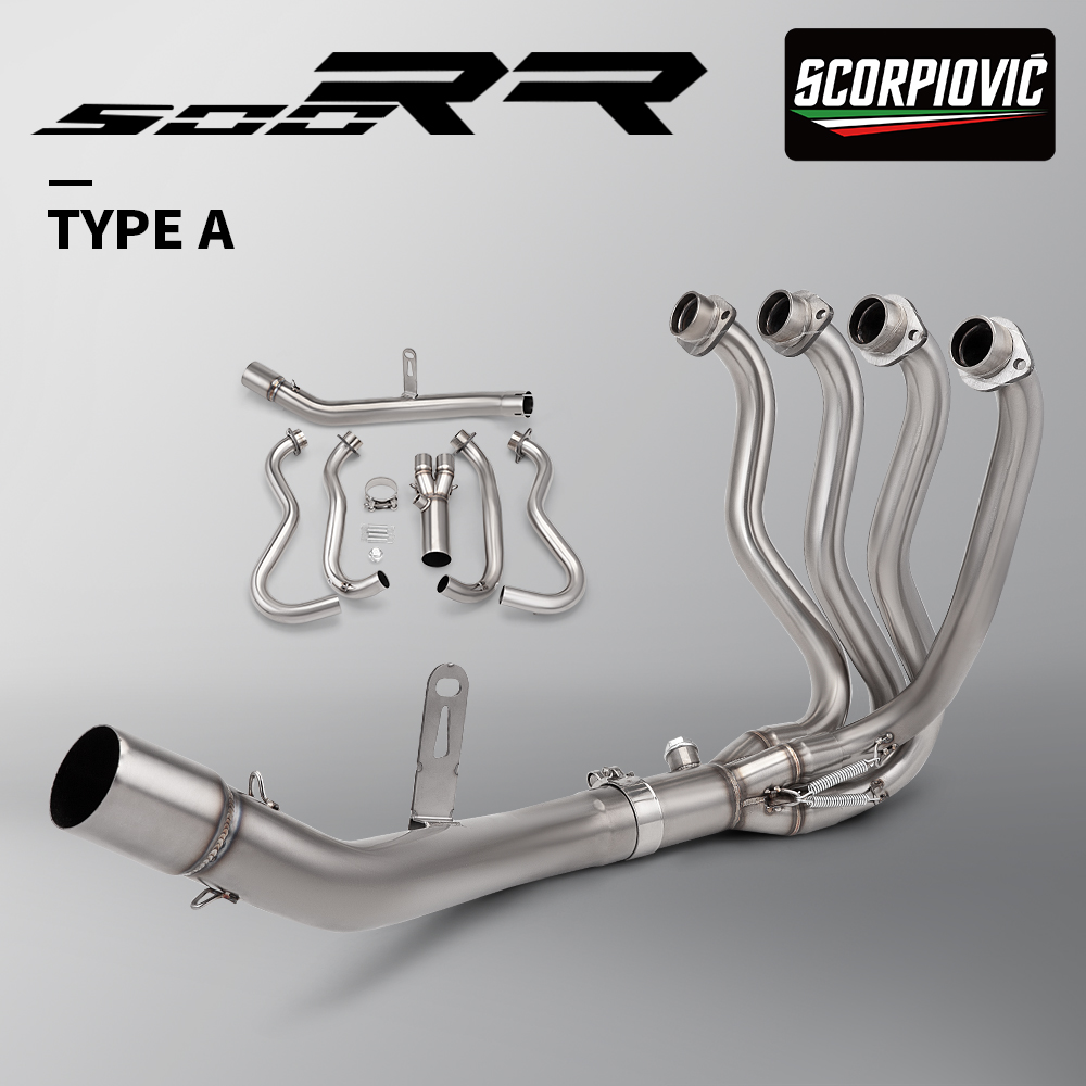 For ZXMOTO 550RR ZX-550R ZX550RR Slip-On Exhaust Muffler, Full