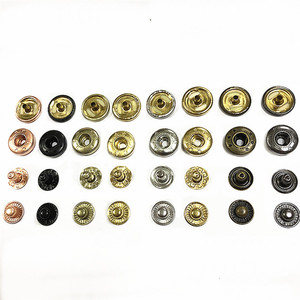 Özel Logo paslanmaz çelik kaplama <span class=keywords><strong>Snap</strong></span> düğmesi 4 parça çıtçıt giyim için - Product Image 4