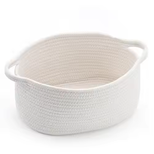 Panier de rangement en corde de coton tissé à la main, écologique, durable, panier cadeau mignon pour la décoration, vente en gros - Product Image 2