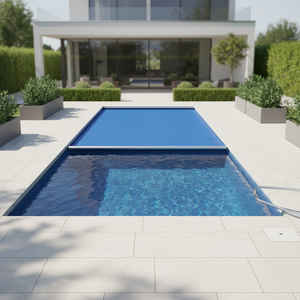 <span class=keywords><strong>Couverture</strong></span> de piscine <span class=keywords><strong>automatique</strong></span> sur mesure, forme et dimensions personnalisées, pour piscine extérieure - Product Image 1