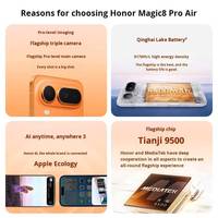 Nouveau smartphone 5G LTE CDMA 2026 MagicOS Ai, téléphone mobile Honor Magic 8 Pro Air, charge rapide 120W, 16 Go de RAM, écran OLED