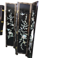 Paravent vintage de style oriental avec incrustations de coquillages pour la décoration intérieure et cadeau d'anniversaire de luxe
