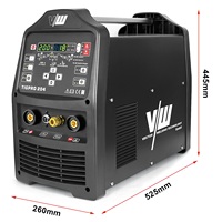 Postes à souder VECTOR AC DC TIG MMA PULSE IGBT Inverter compacts pour l'aluminium et l'acier inoxydable TIGPRO204 V241