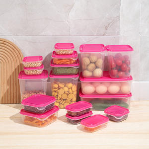 Juego de 17 Recipientes Transparentes para Almacenamiento de Alimentos en la Cocina, Organizador de Refrigerador para Refrigerador, Recipientes para Guardar Refrigerios, Nueces, Frutas - Product Image 3