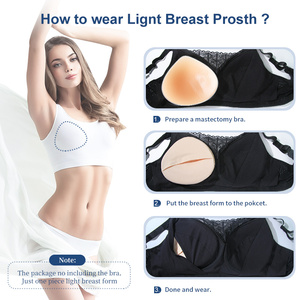 XINXINMEI silikon medis Segitiga Payudara membentuk 500g mastektomi lembut realistis prostesis paska kenyamanan kepercayaan diri mudah - Product Image 5