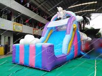 Parcours d'obstacles gonflable Licorne, Château gonflable à thème Anime, pour événements promotionnels, location, usage commercial et sportif