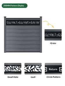 Plaque décorative <span class=keywords><strong>creuse</strong></span> en alliage d'aluminium pour clôture de chantier extérieur, motif <span class=keywords><strong>bois</strong></span>, tailles personnalisables - Product Image 4