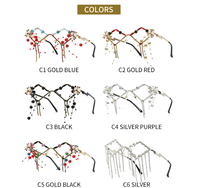 Nouvel arrivage de lunettes de marque à monture métallique sans diamant pour femmes lunettes de danse fête goutte à goutte perle strass lunettes de soleil pour femmes